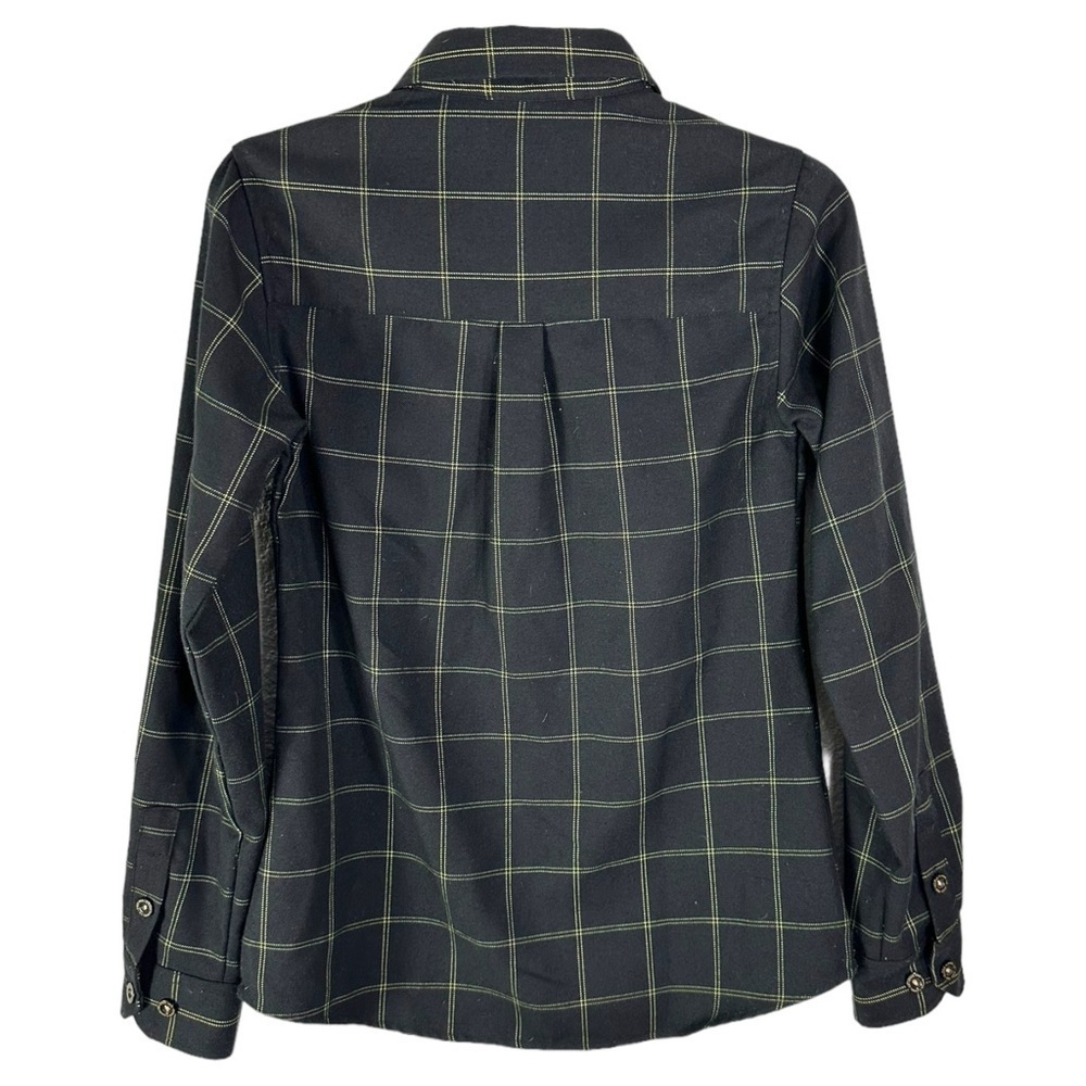 Dixxon Black Plaid Button-Up Shirt - Women's "Stay Gold" - Picture 4 of 4
